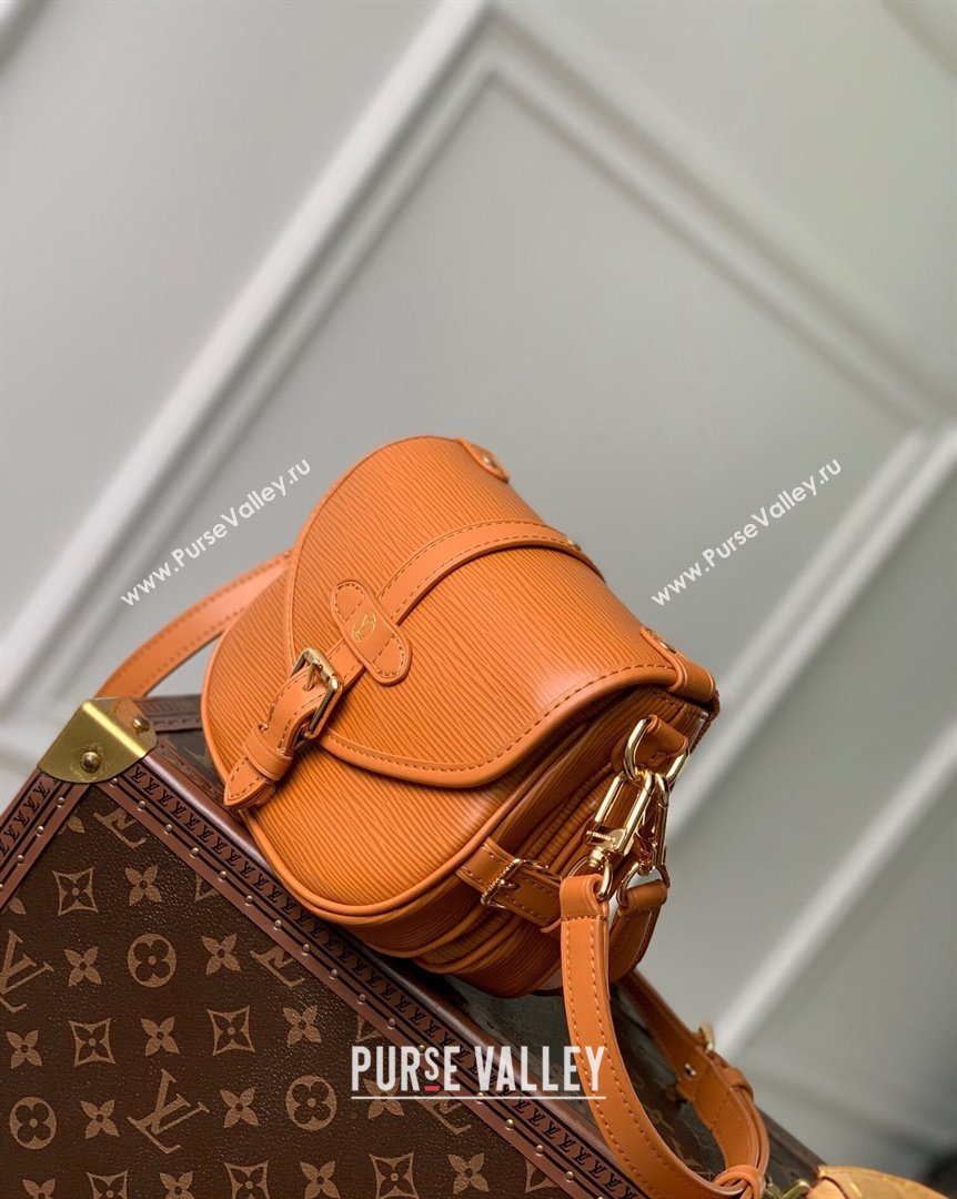 Louis Vuitton Saumur BB Top Handle bag in Epi Leather M23471 Safran Brown 2023 (KI-231020101)