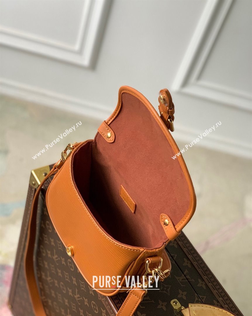 Louis Vuitton Saumur BB Top Handle bag in Epi Leather M23471 Safran Brown 2023 (KI-231020101)