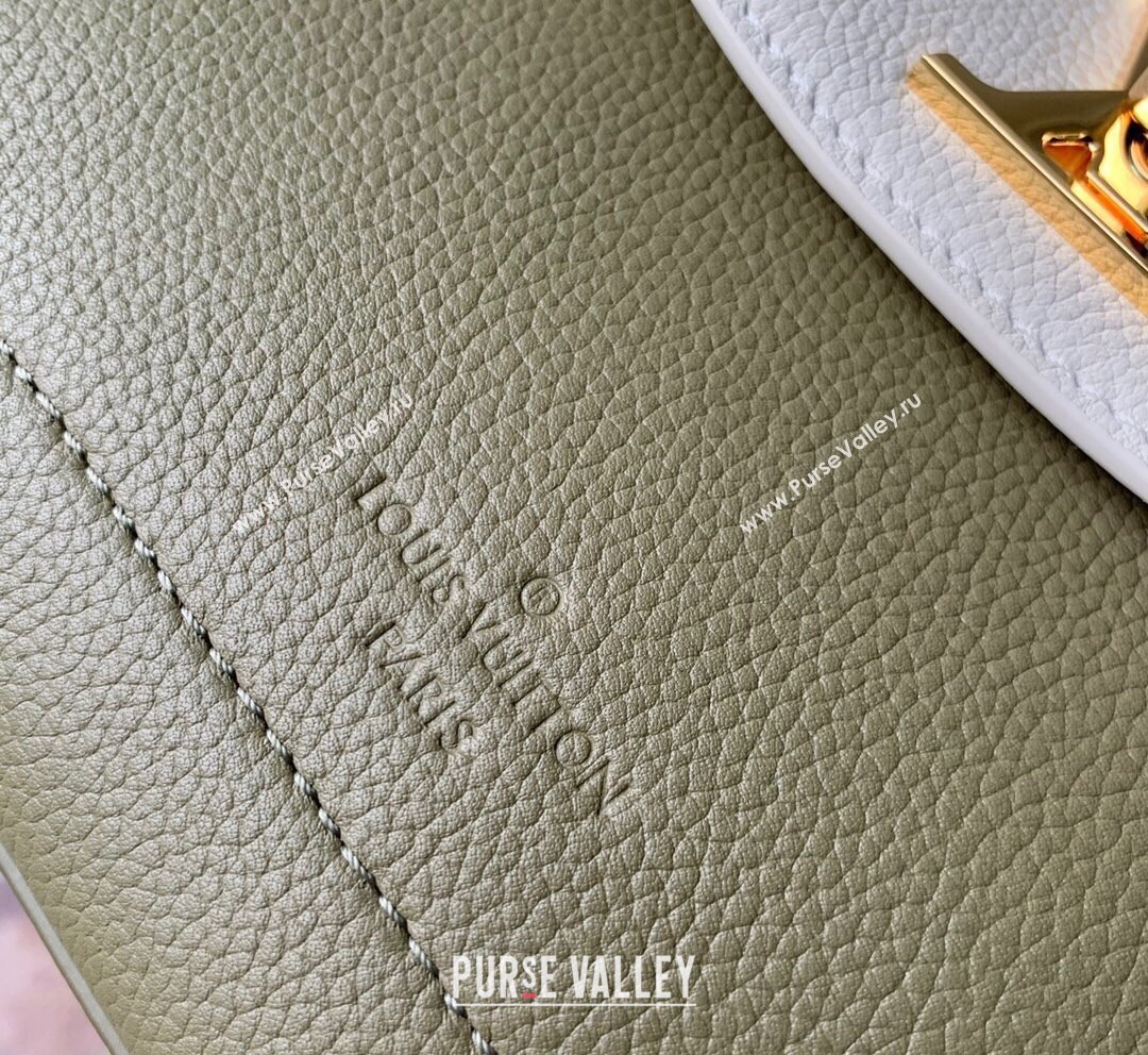 Louis Vuitton LockMe Ever Mini bag in Grained Leather M23075 Green White 2023 (KI-231020104)