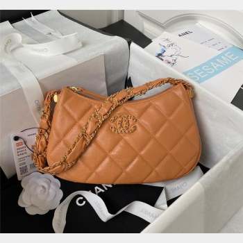 Chanel Aged Calfskin Hobo Bag AS4422 Brown 2023 (yezi-231020036)