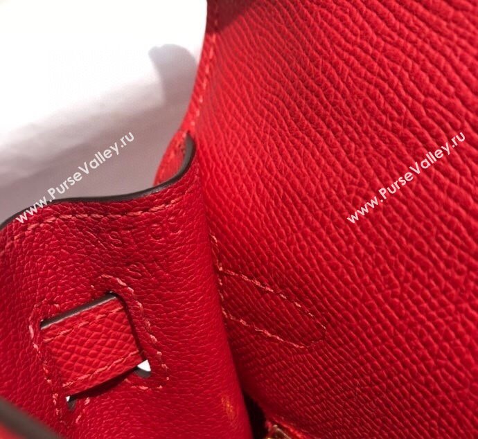 Hermes Epsom Kelly Bag 25cm 28cm in Calfskin Leather Chinese Red 2023 (FL-231021031)