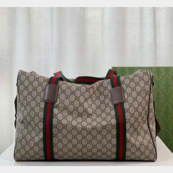 Gucci GG Canvas Large Duffle Bag with Web 758664 2023 (DLH-231021041)