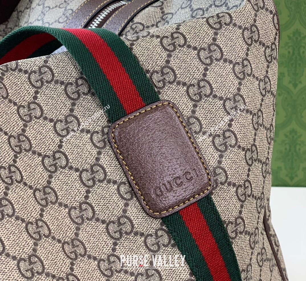 Gucci GG Canvas Large Duffle Bag with Web 758664 2023 (DLH-231021041)