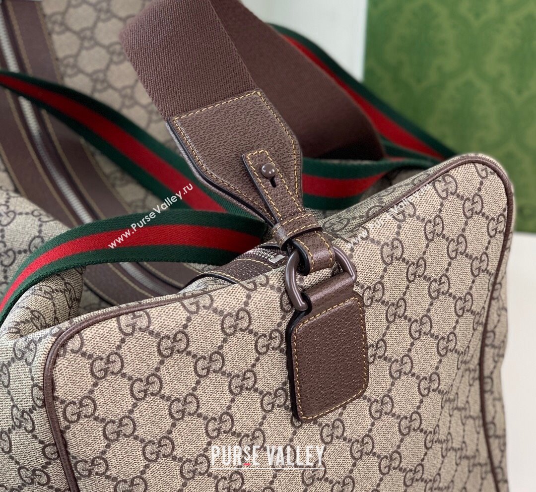 Gucci GG Canvas Large Duffle Bag with Web 758664 2023 (DLH-231021041)