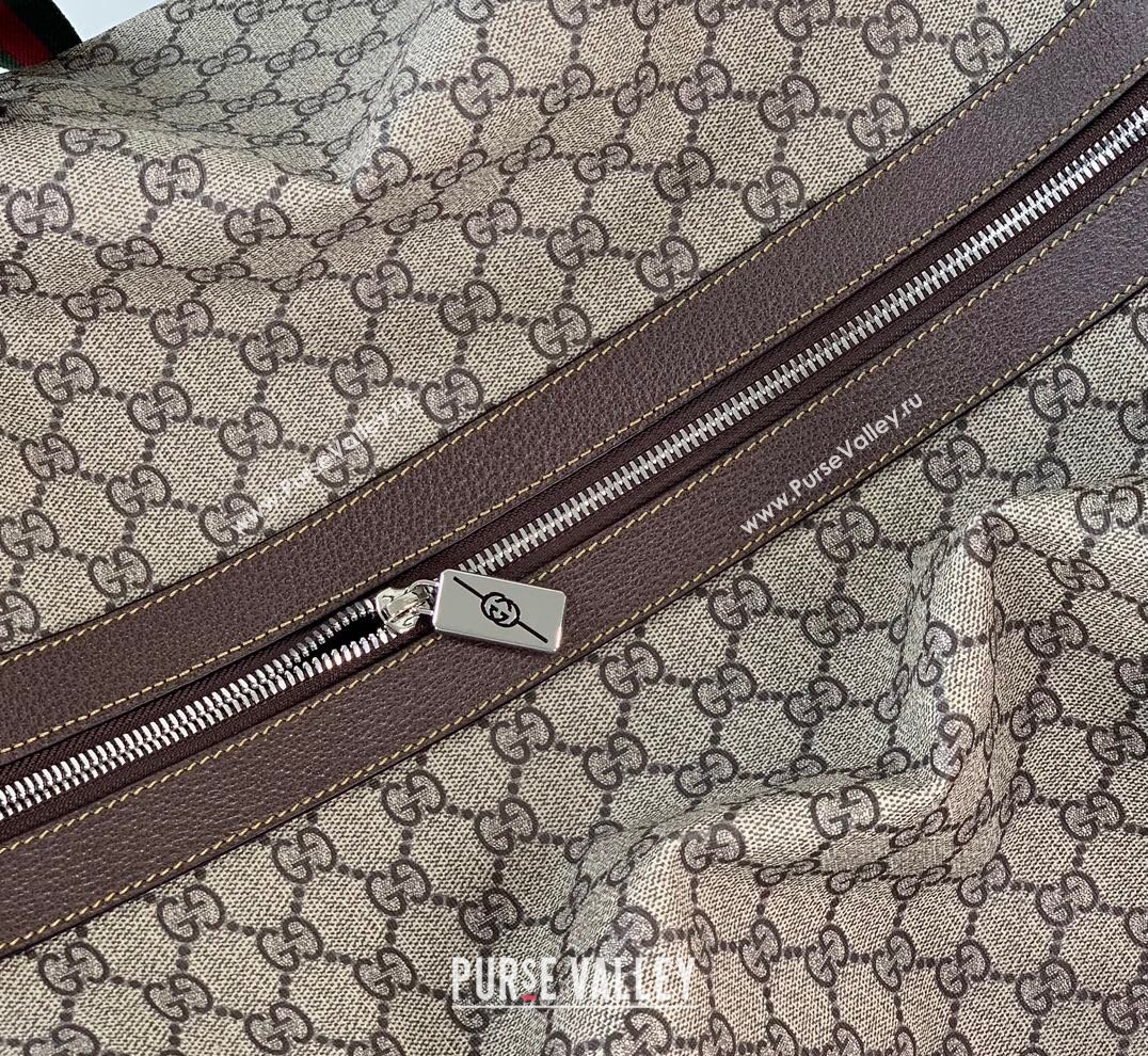 Gucci GG Canvas Large Duffle Bag with Web 758664 2023 (DLH-231021041)