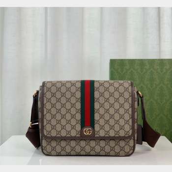 Gucci Mens Ophidia GG Canvas Medium Messenger Bag 761741 Beige 2023 (DLH-231021042)