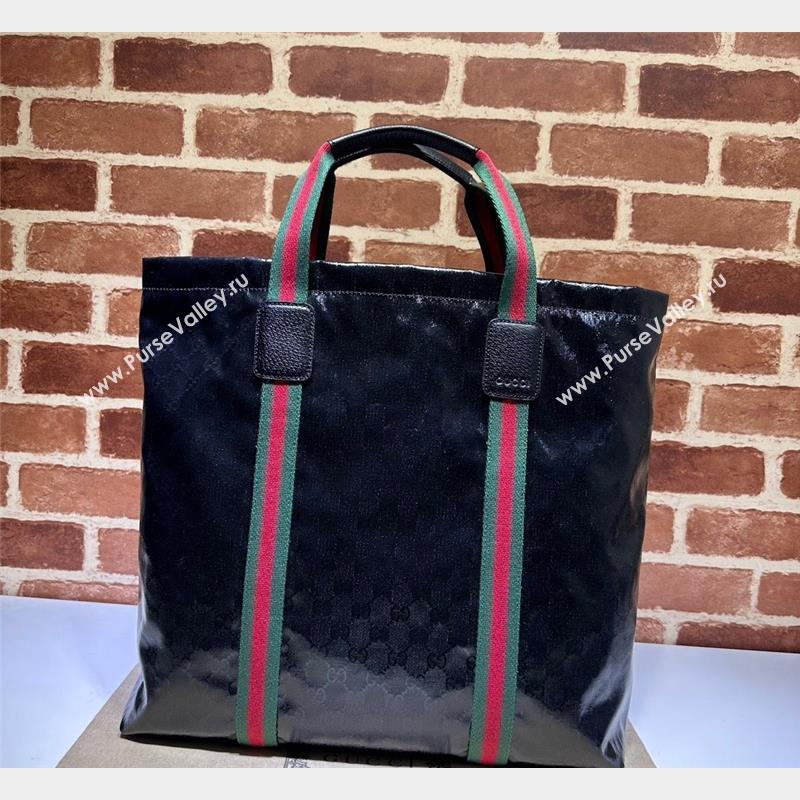 Gucci GG Crystal Tender Medium Tote Bag 763287 Black 2023 (DLH-231021045)