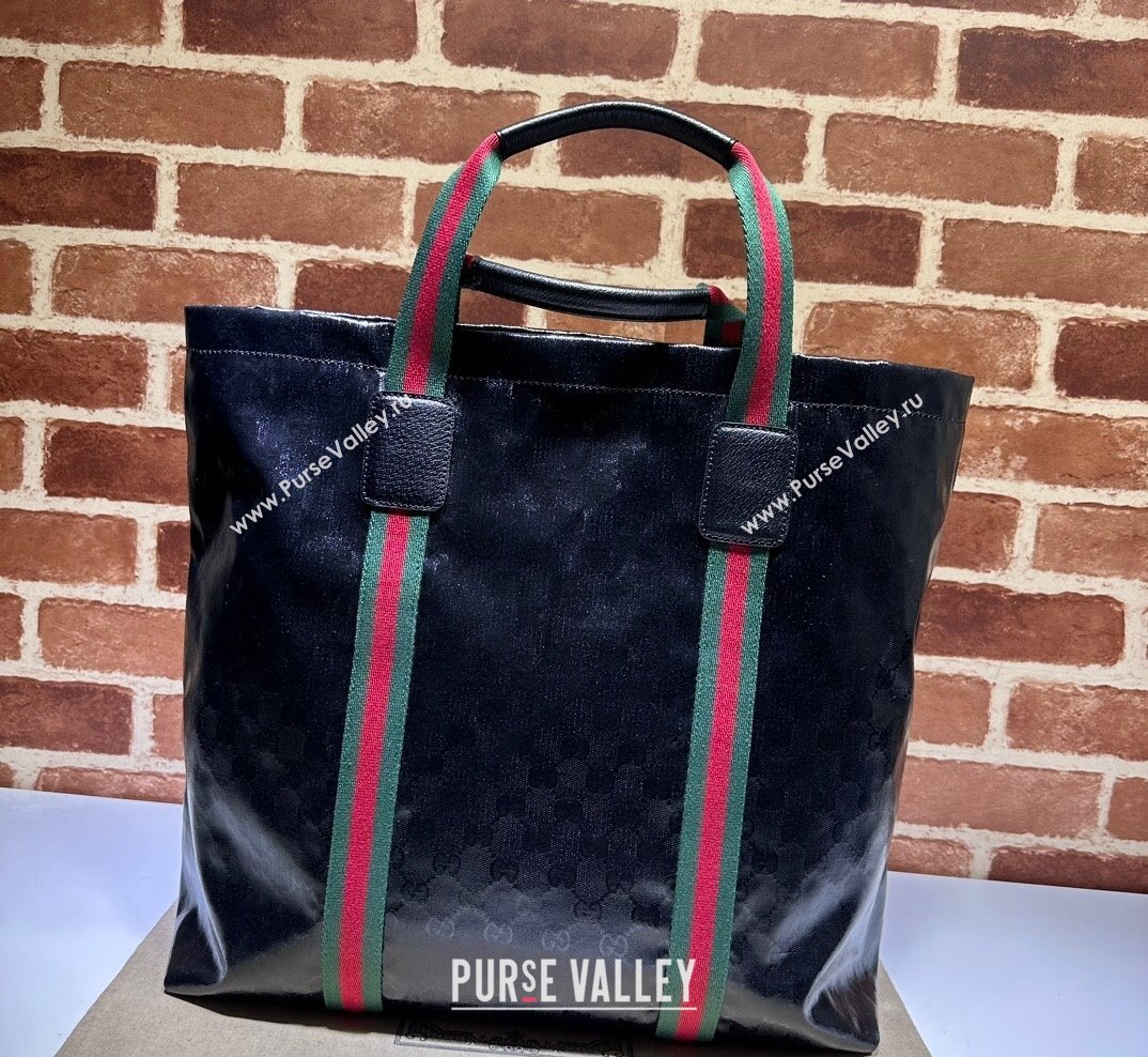 Gucci GG Crystal Tender Medium Tote Bag 763287 Black 2023 (DLH-231021045)