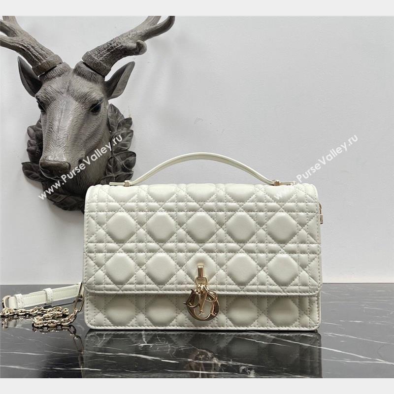 Dior Miss Dior Top handle Bag in Cannage Lambskin White 2023 1148 (BF-231021046)