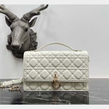 Dior Miss Dior Top handle Bag in Cannage Lambskin White 2023 1148 (BF-231021046)