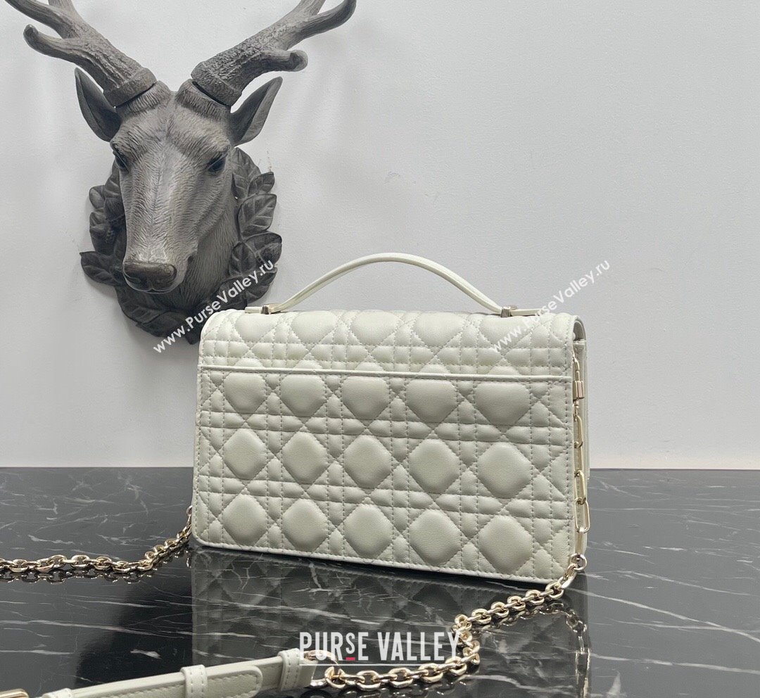 Dior Miss Dior Top handle Bag in Cannage Lambskin White 2023 1148 (BF-231021046)