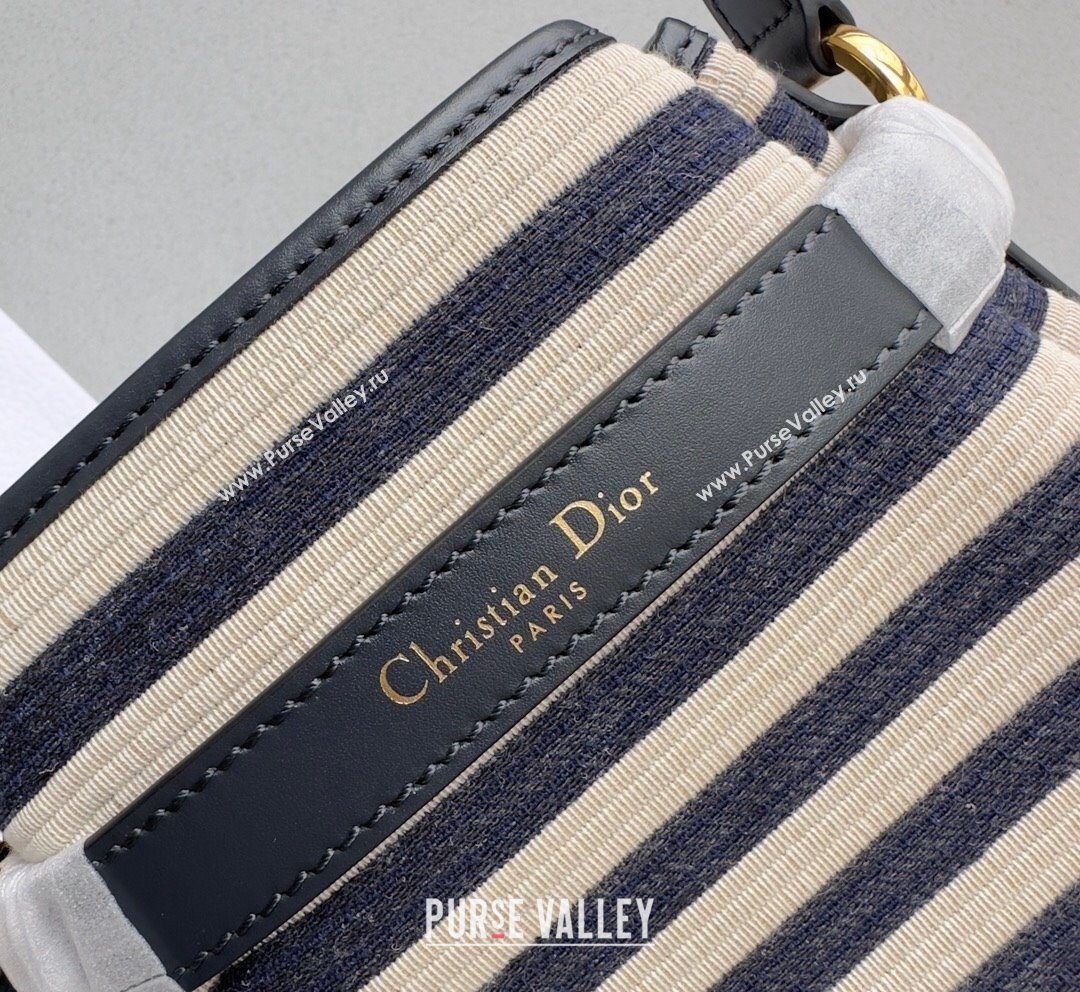 Dior Medium CEST Bucket Bag in CD-Embossed Striped Fabric 2023 (XXG-231021049)