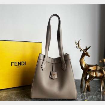 Fendi Origami Medium Bag in Grey Leather that can be transformed 2023 (AF-231021073)