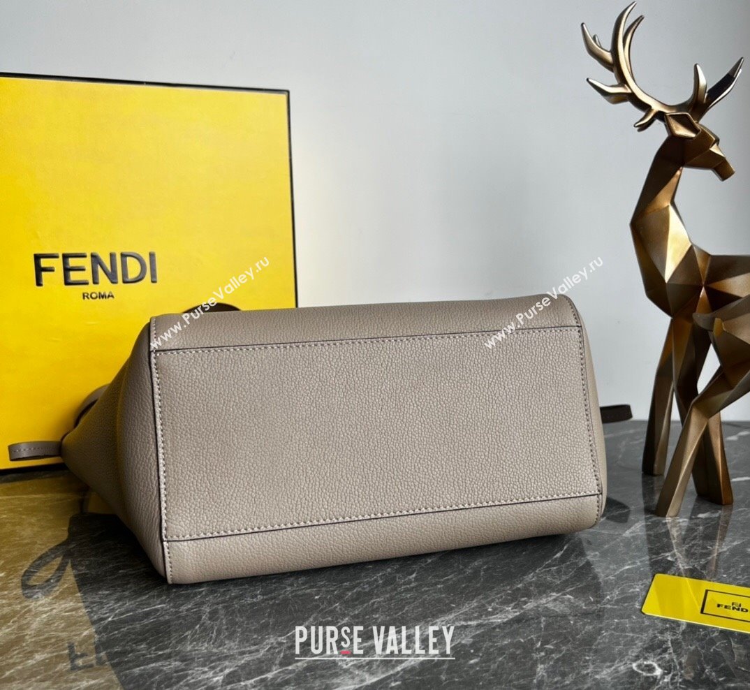 Fendi Origami Medium Bag in Grey Leather that can be transformed 2023 (AF-231021073)