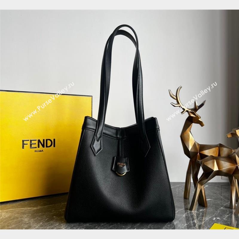 Fendi Origami Medium Bag in Black Leather that can be transformed 2023 (AF-231021075)