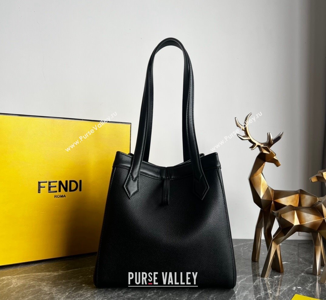 Fendi Origami Medium Bag in Black Leather that can be transformed 2023 (AF-231021075)