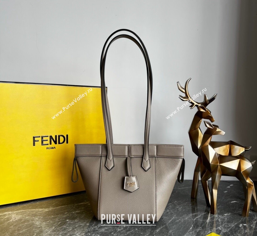 Fendi Origami Mini Bag in Grey Leather that can be transformed 2023 (AF-231021076)