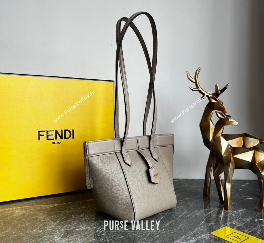 Fendi Origami Mini Bag in Grey Leather that can be transformed 2023 (AF-231021076)