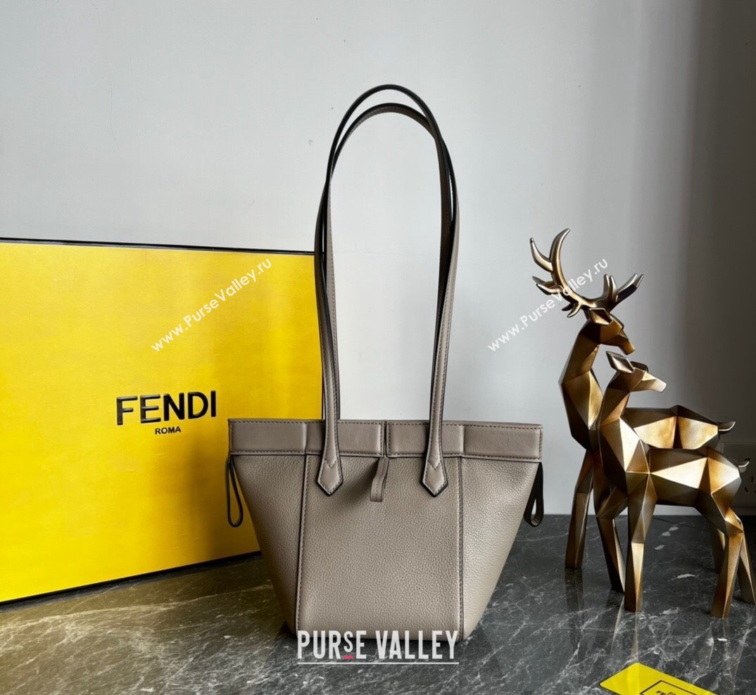 Fendi Origami Mini Bag in Grey Leather that can be transformed 2023 (AF-231021076)