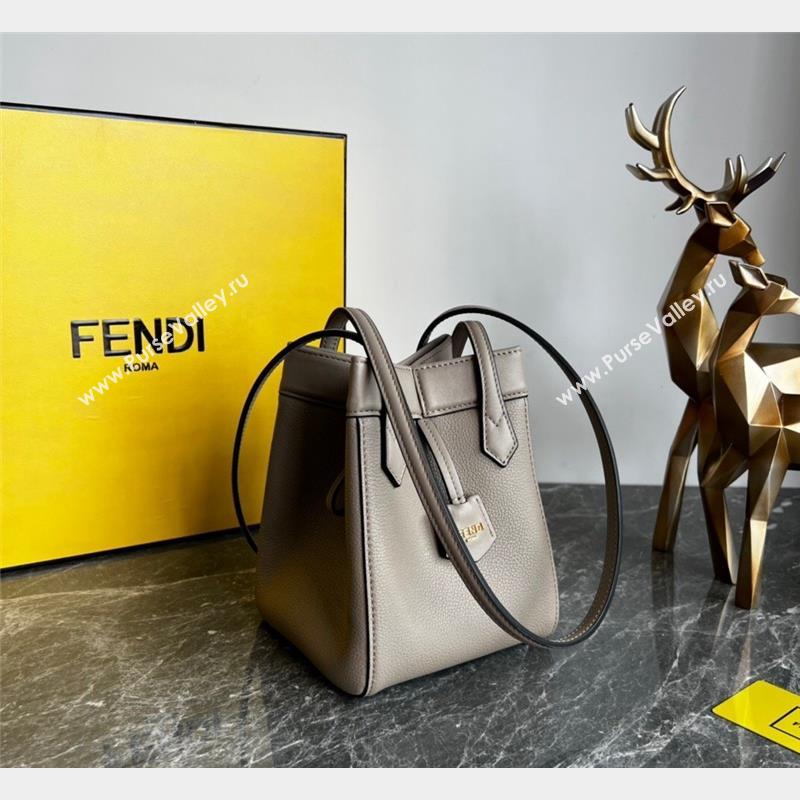 Fendi Origami Mini Bag in Grey Leather that can be transformed 2023 (AF-231021076)