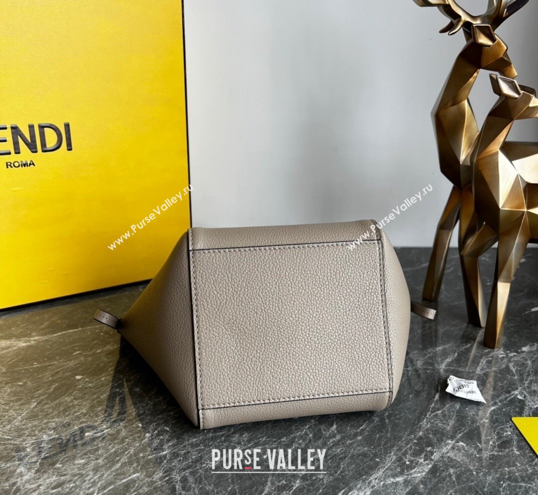 Fendi Origami Mini Bag in Grey Leather that can be transformed 2023 (AF-231021076)