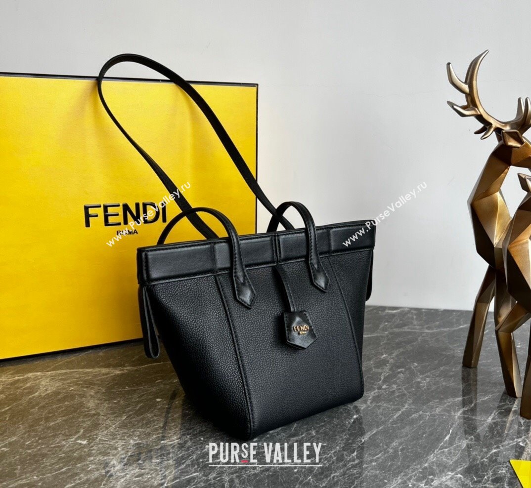 Fendi Origami Mini Bag in Black Leather that can be transformed 2023 (AF-231021077)