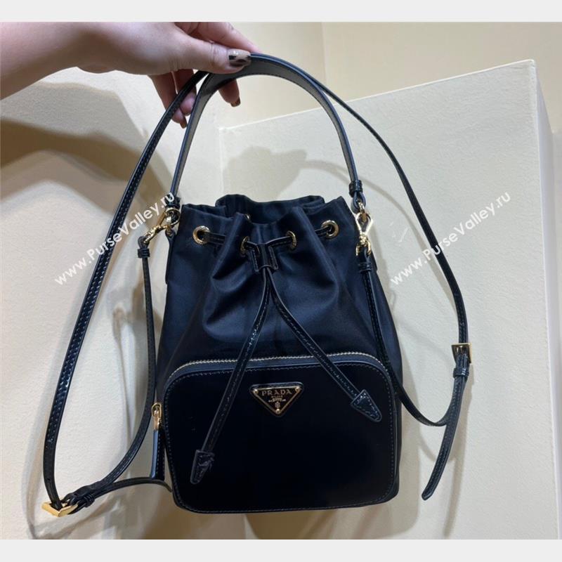 Prada Duet and brushed leather Bucket Bag 2023 1BH038 (YZ-231023016)