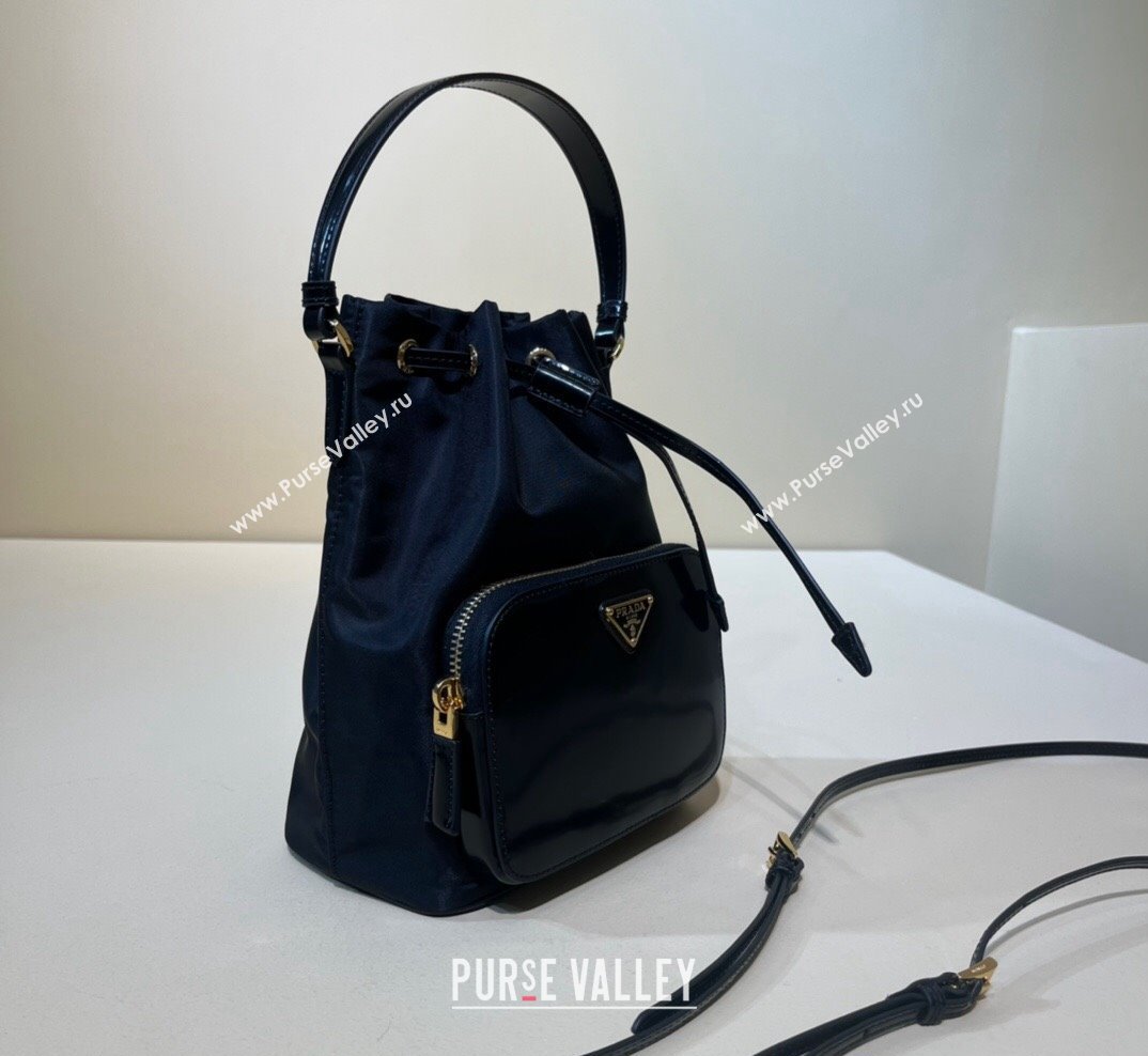 Prada Duet and brushed leather Bucket Bag 2023 1BH038 (YZ-231023016)