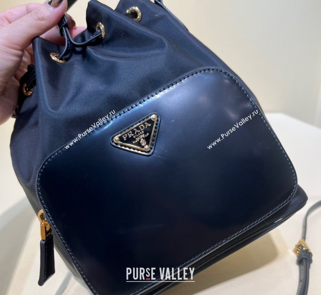 Prada Duet and brushed leather Bucket Bag 2023 1BH038 (YZ-231023016)