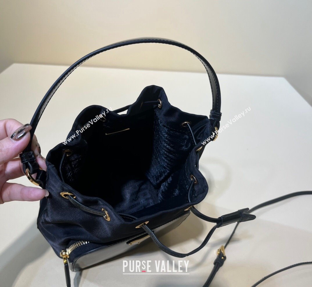 Prada Duet and brushed leather Bucket Bag 2023 1BH038 (YZ-231023016)