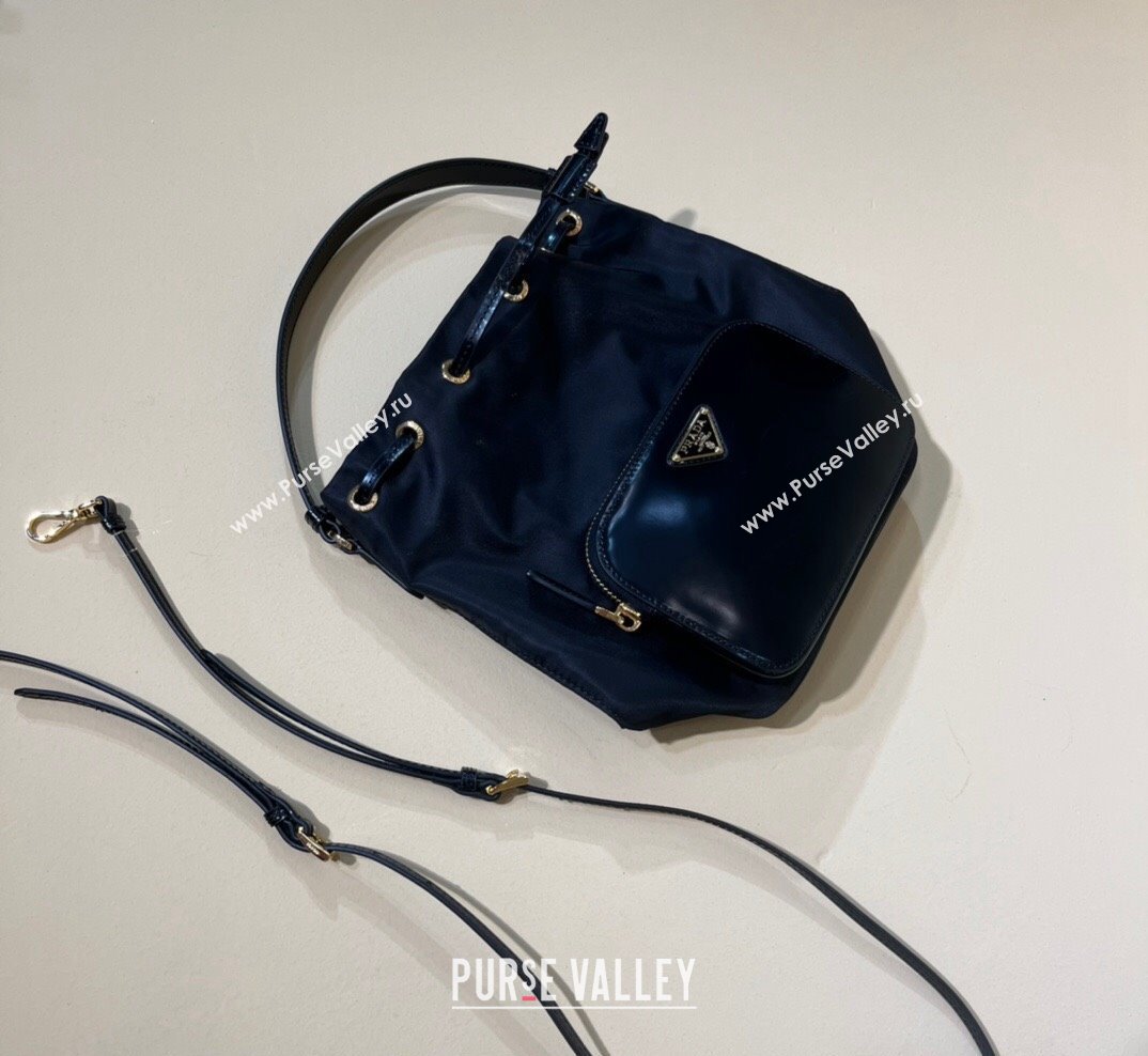 Prada Duet and brushed leather Bucket Bag 2023 1BH038 (YZ-231023016)