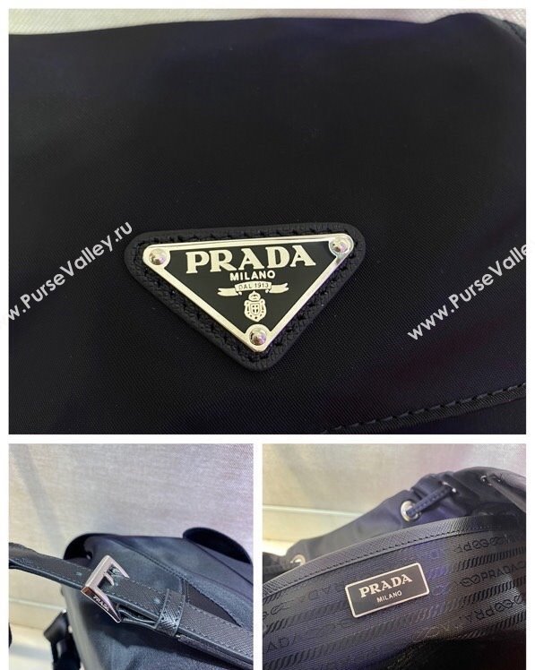 Prada Small Nylon Backpack 1BZ677 Black 2023 (YZ-231023017)