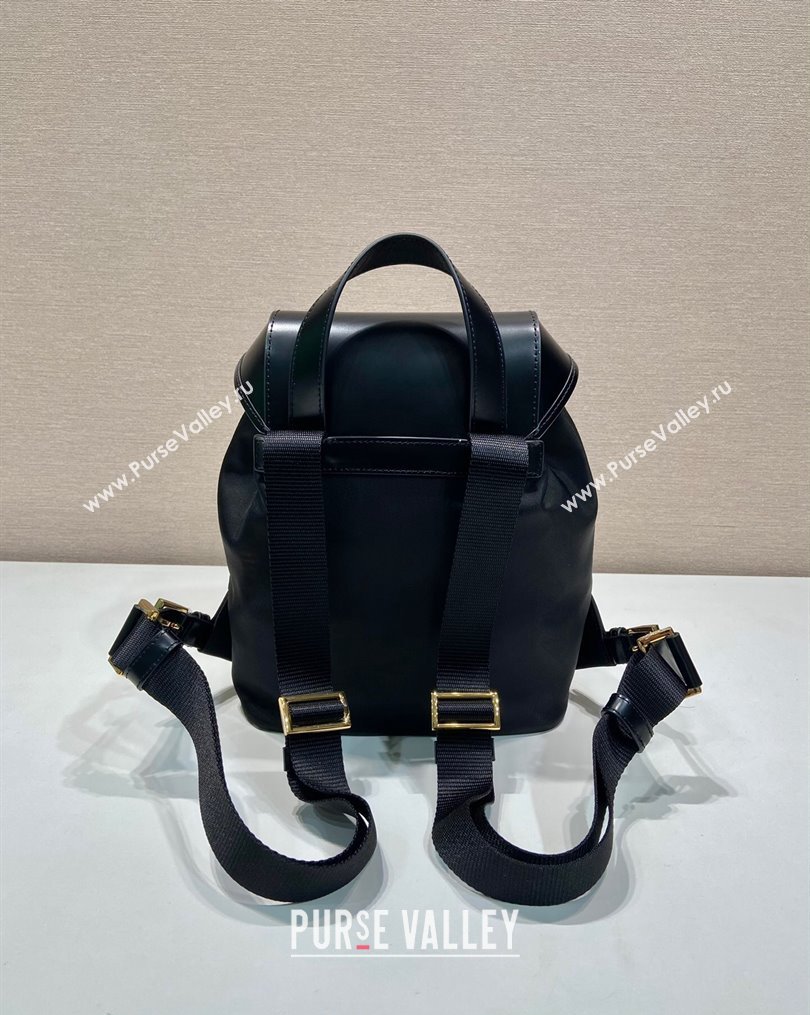 Prada Medium Re-Nylon and brushed leather backpack bag 1BZ074 Black 2023 (YZ-231023019)