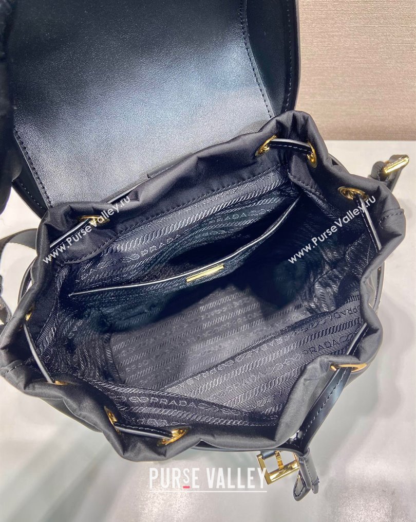 Prada Medium Re-Nylon and brushed leather backpack bag 1BZ074 Black 2023 (YZ-231023019)