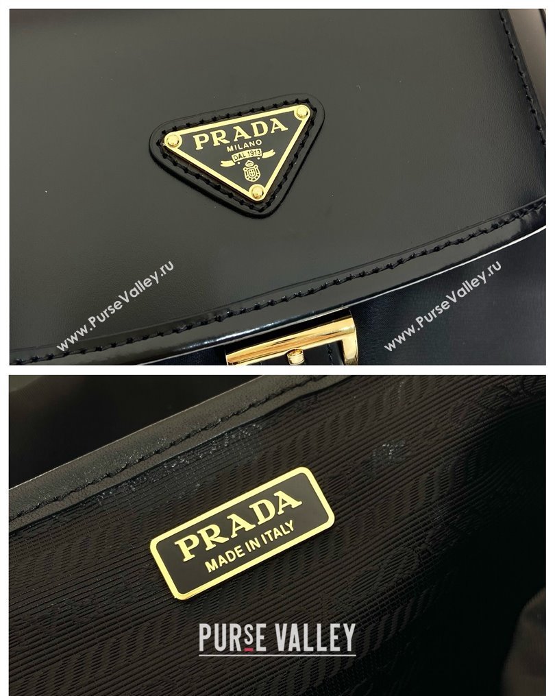 Prada Medium Re-Nylon and brushed leather backpack bag 1BZ074 Black 2023 (YZ-231023019)