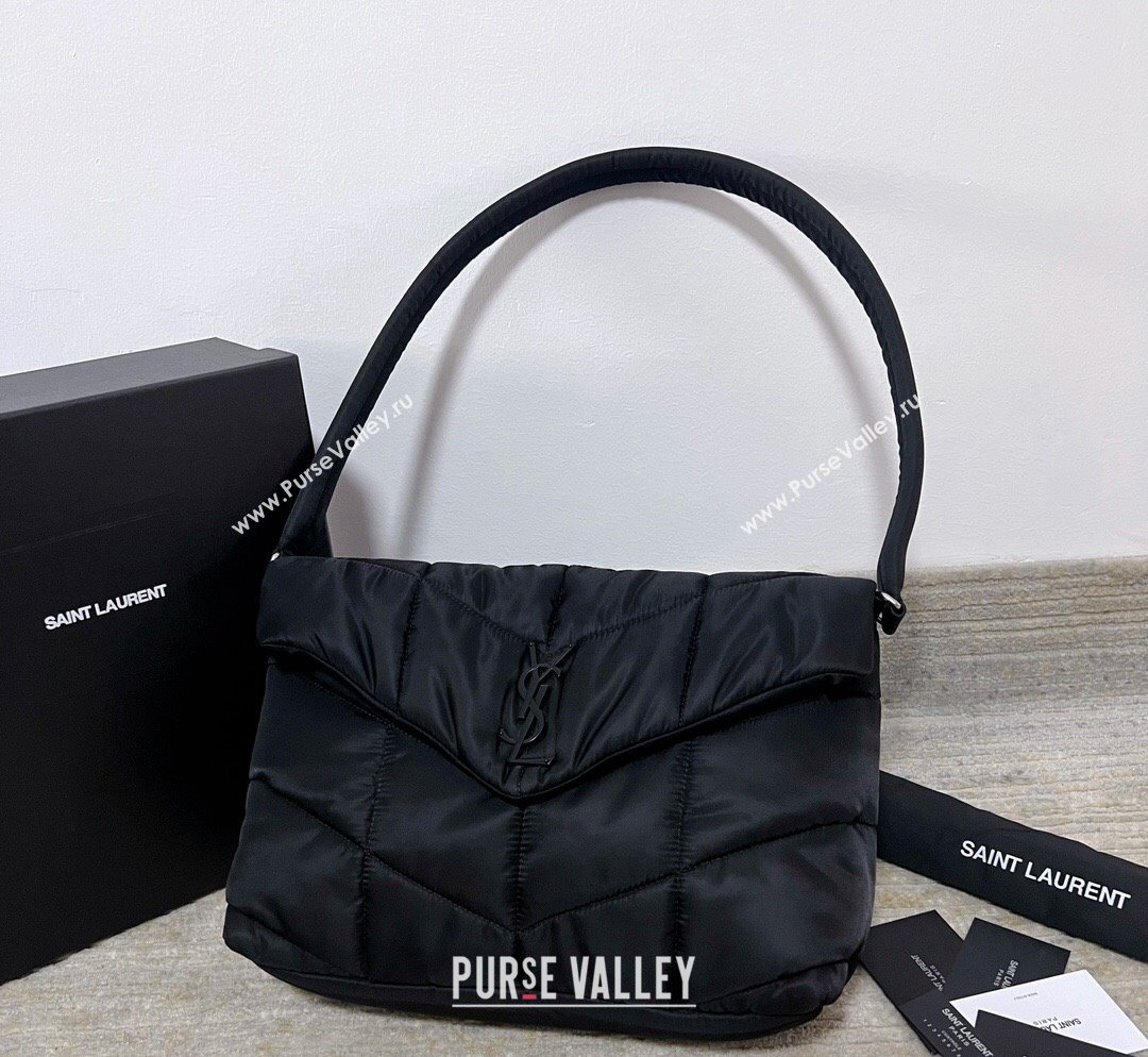 Saint Laurent Puffer Messenger Bag in Nylon Black 733630 2023 (nana-231023057)