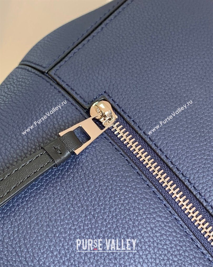 Loewe Puzzle Backpack Bag in Grained Calfskin Blue 2023 10288 (Ys-231023059)