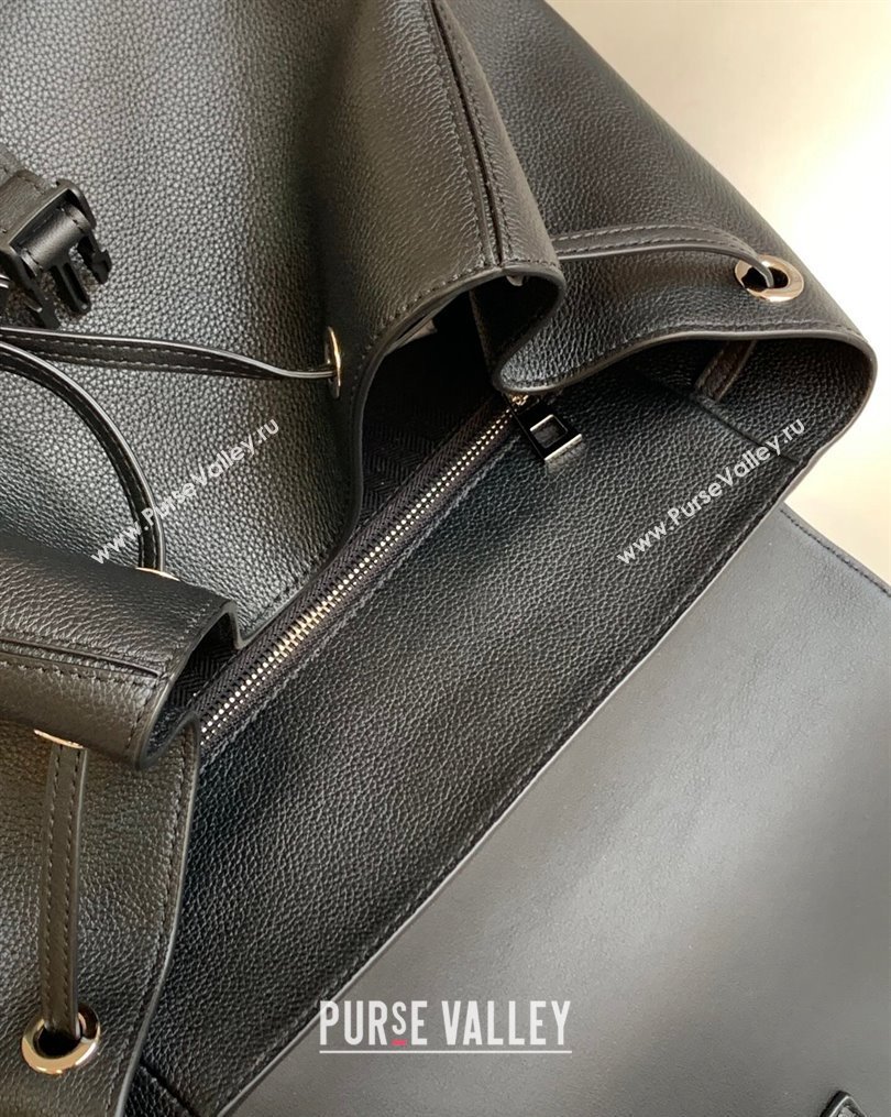 Loewe Puzzle Backpack Bag in Grained Calfskin Black 2023 10288 (Ys-231023061)