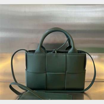 Bottega Veneta Candy Arco Tote Bag in Intreccio Lambskin Raintree Green 2023 729029 (MS-231023093)