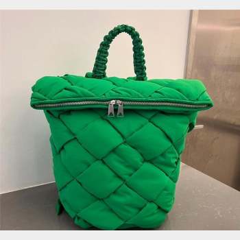 Bottega Veneta Backpack bag in Intreccio Nylon Parrot Green 2023 690891 (WT-231023100)