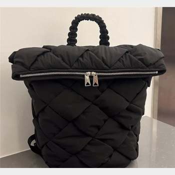 Bottega Veneta Backpack bag in Intreccio Nylon Black 2023 690891 (WT-231023102)