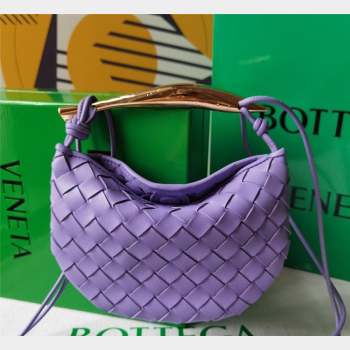 Bottega Veneta Mini Sardine Bag in Intrecciato Leather Lilac Purple 2023 744267 (WT-231023103)