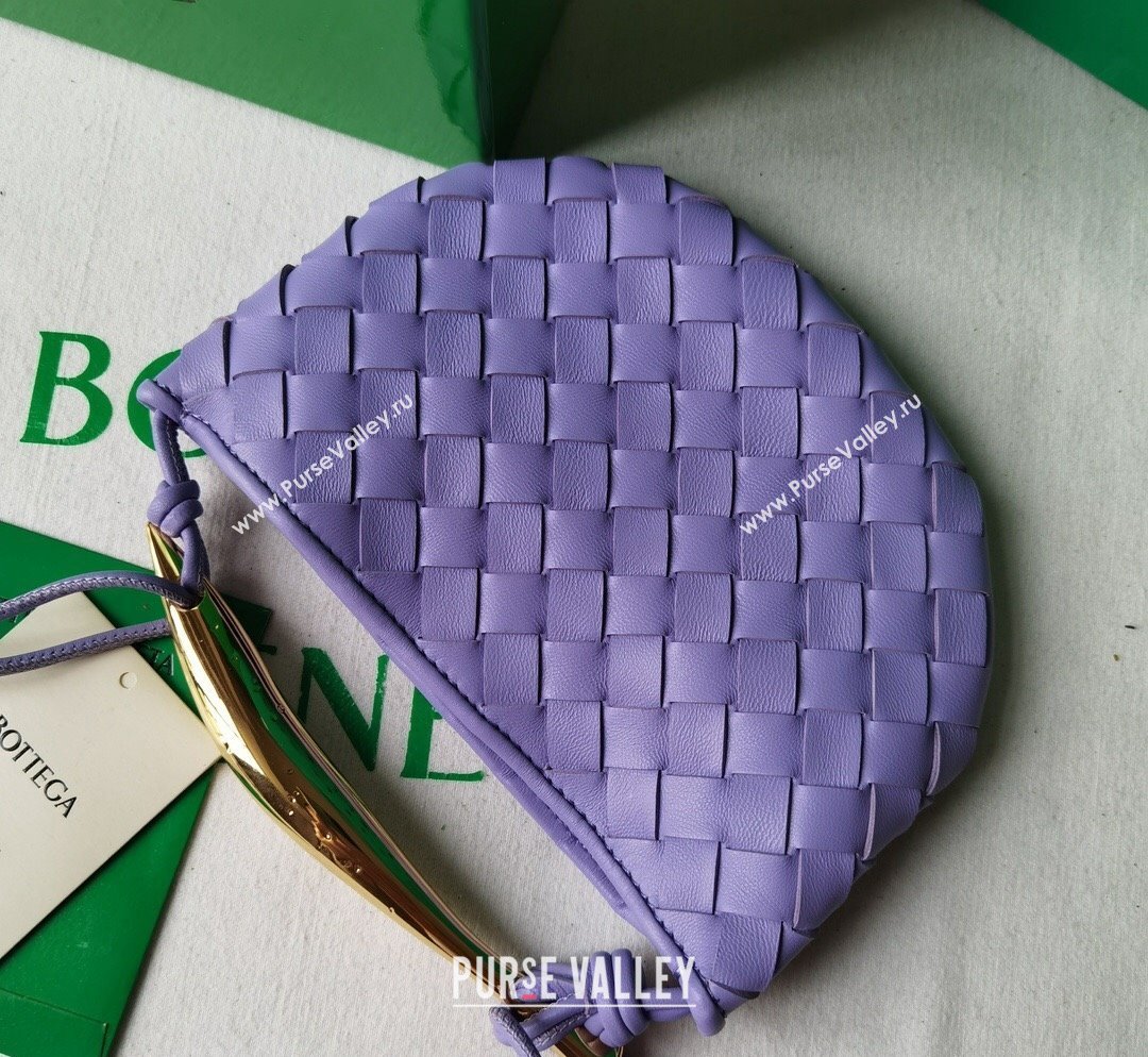 Bottega Veneta Mini Sardine Bag in Intrecciato Leather Lilac Purple 2023 744267 (WT-231023103)