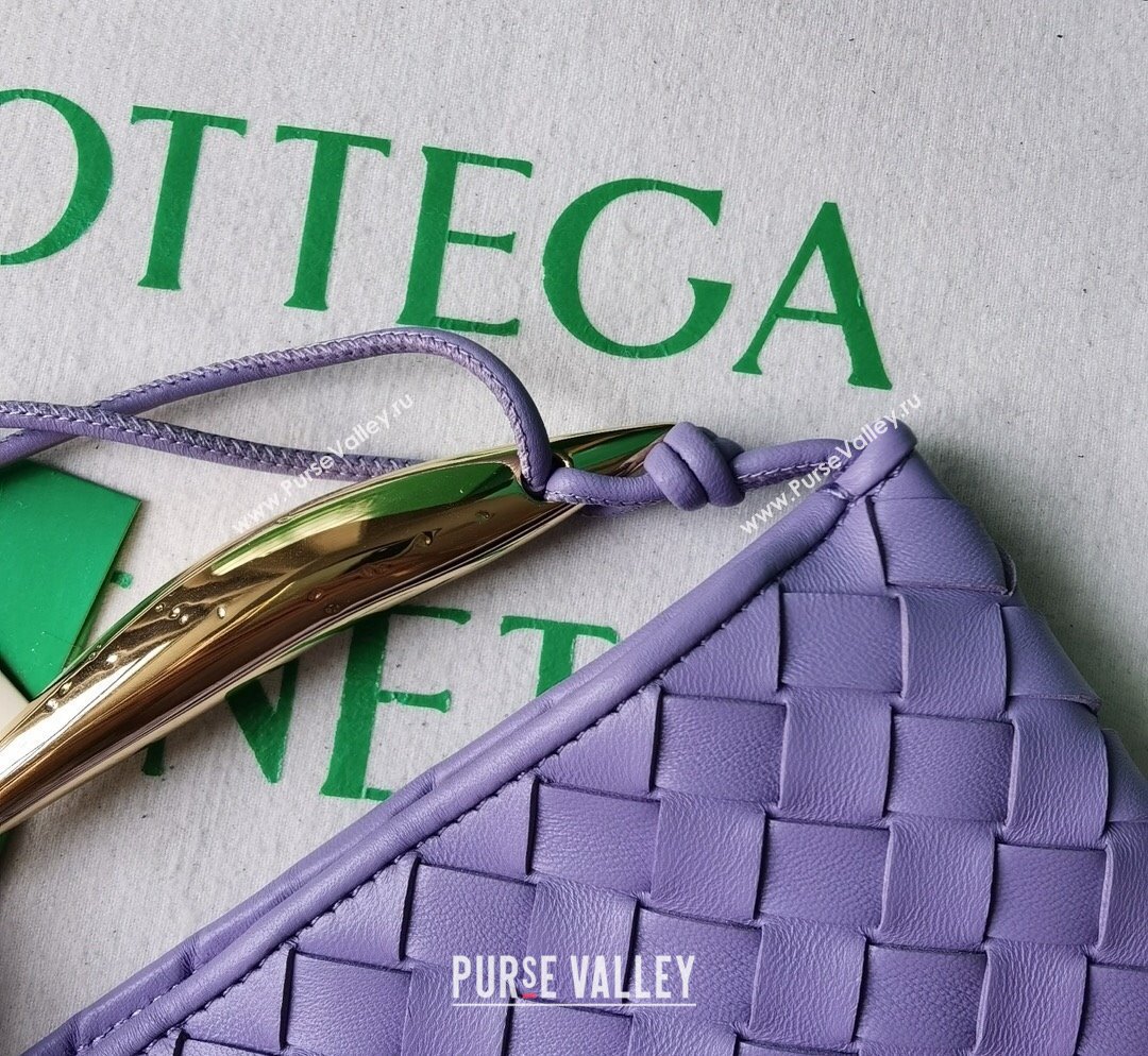 Bottega Veneta Mini Sardine Bag in Intrecciato Leather Lilac Purple 2023 744267 (WT-231023103)