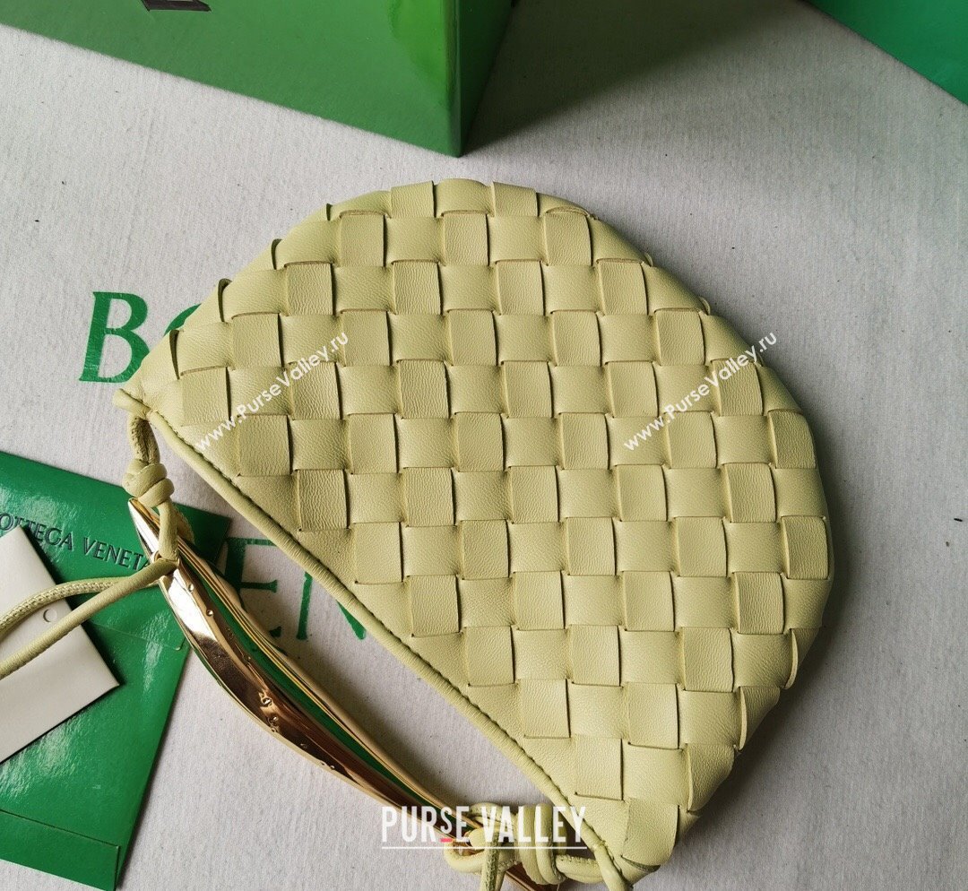 Bottega Veneta Mini Sardine Bag in Intrecciato Leather Ice Cream Yellow 2023 744267 (WT-231023104)