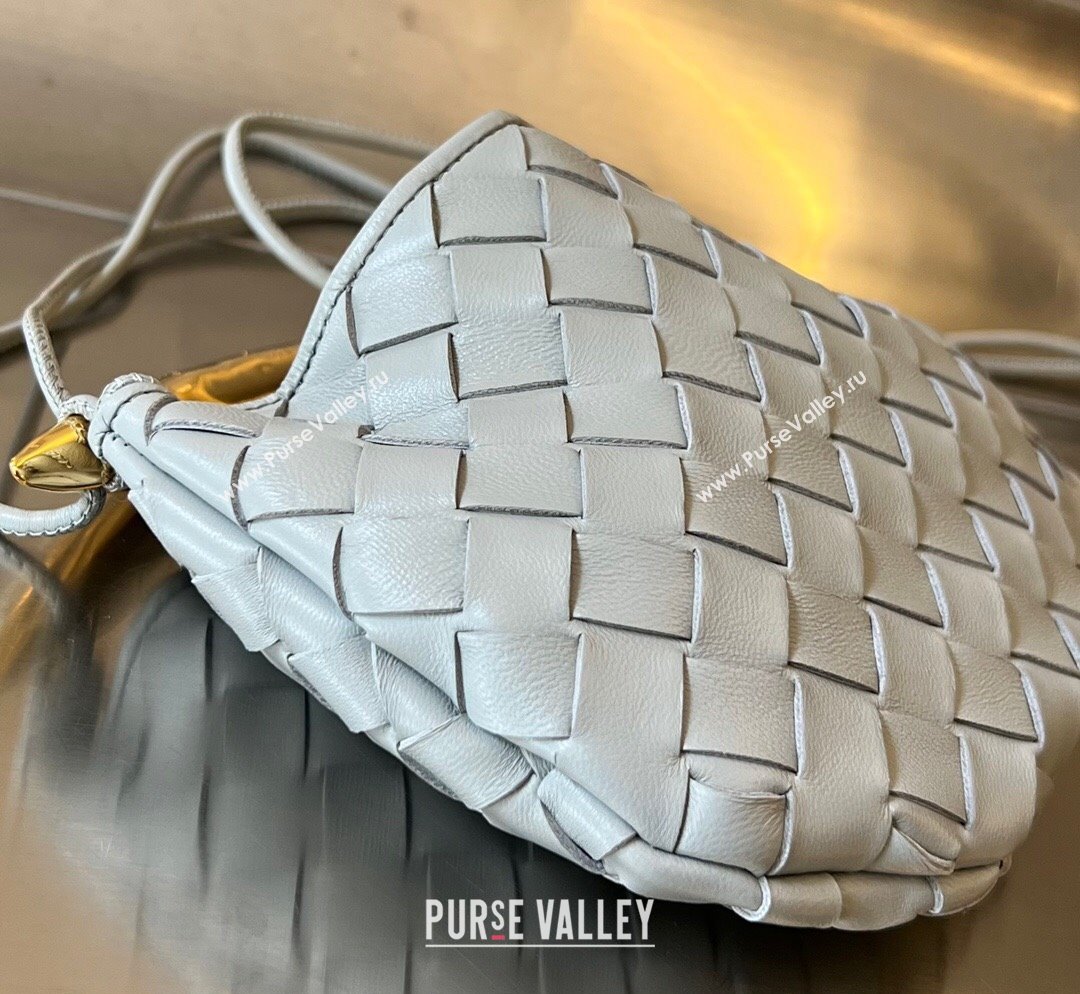 Bottega Veneta Mini Sardine Bag in Intrecciato Leather Agate Grey 2023 744267 (WT-231023105)