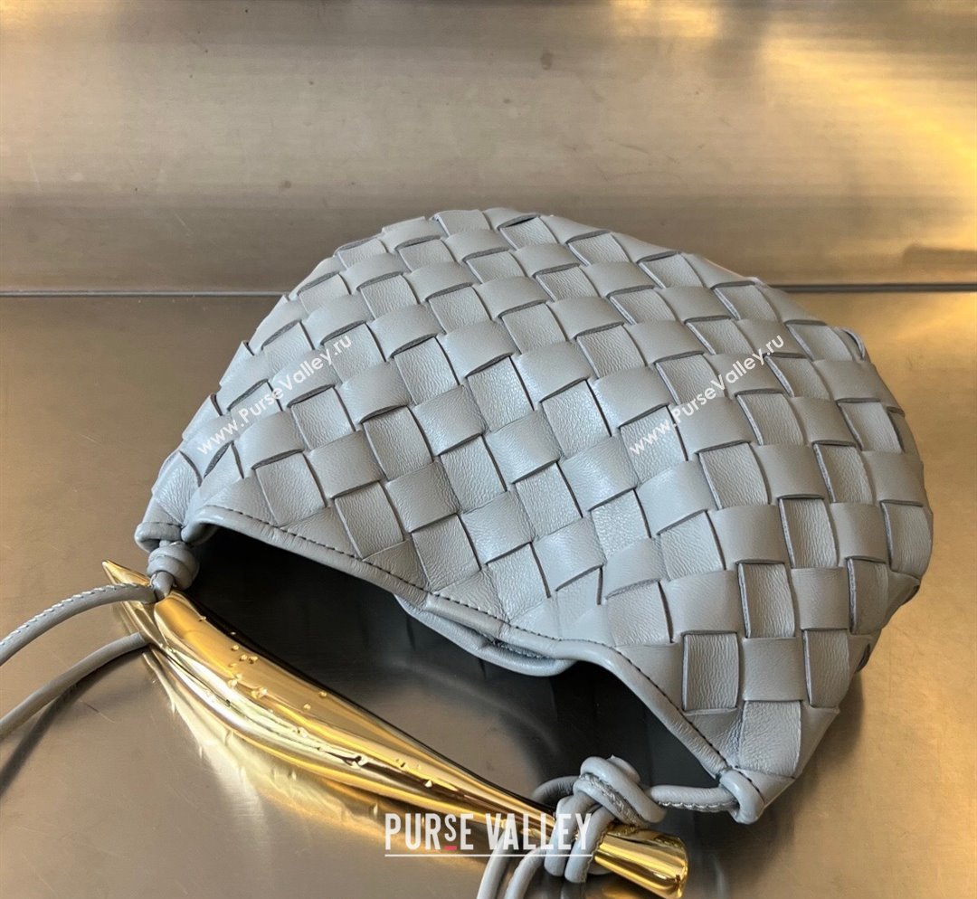 Bottega Veneta Mini Sardine Bag in Intrecciato Leather Agate Grey 2023 744267 (WT-231023105)