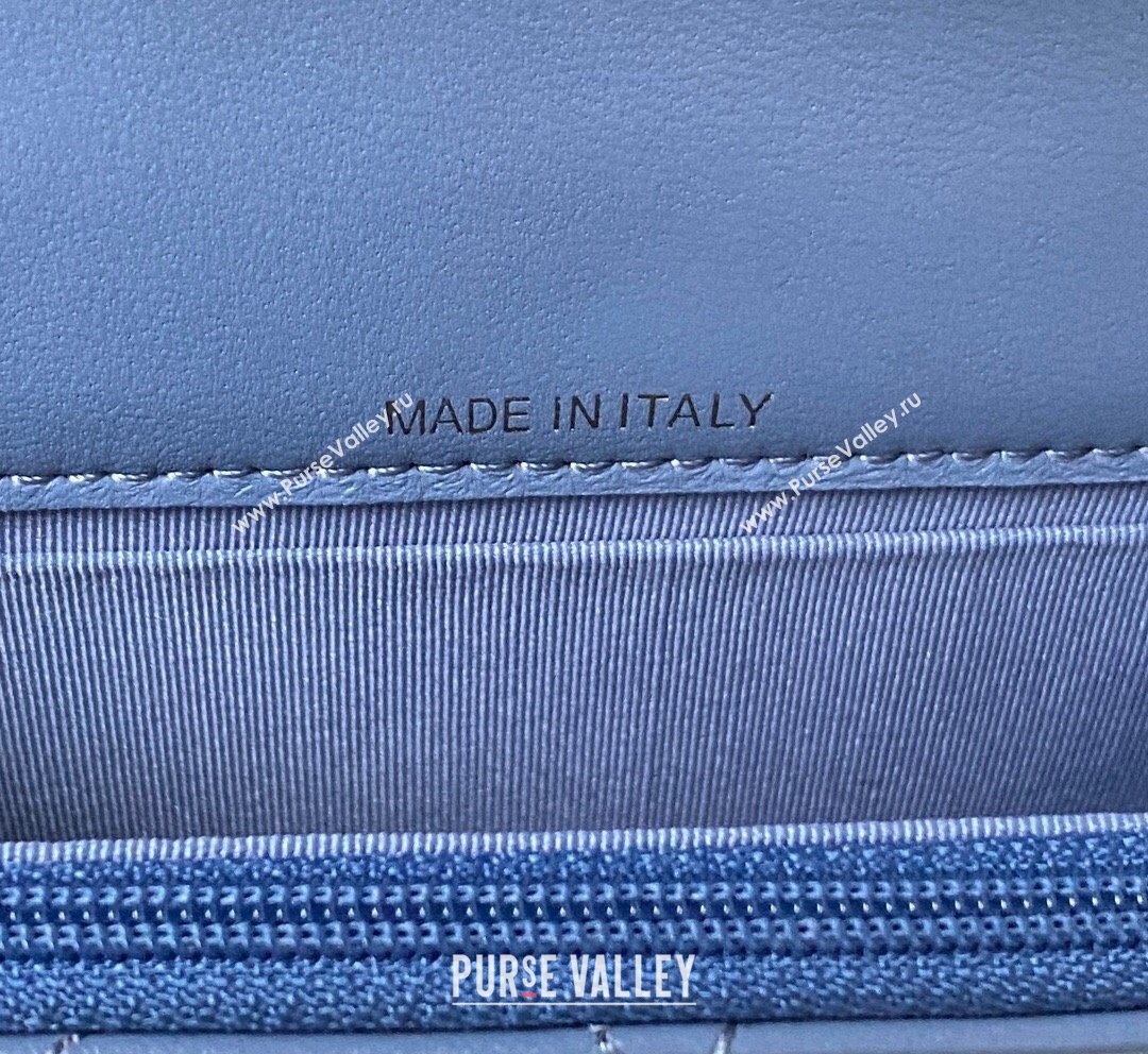 Chanel Lambskin Flap Phone Holder with Chain Top handle AP3226 Blue 2023 (yezi-231020042)