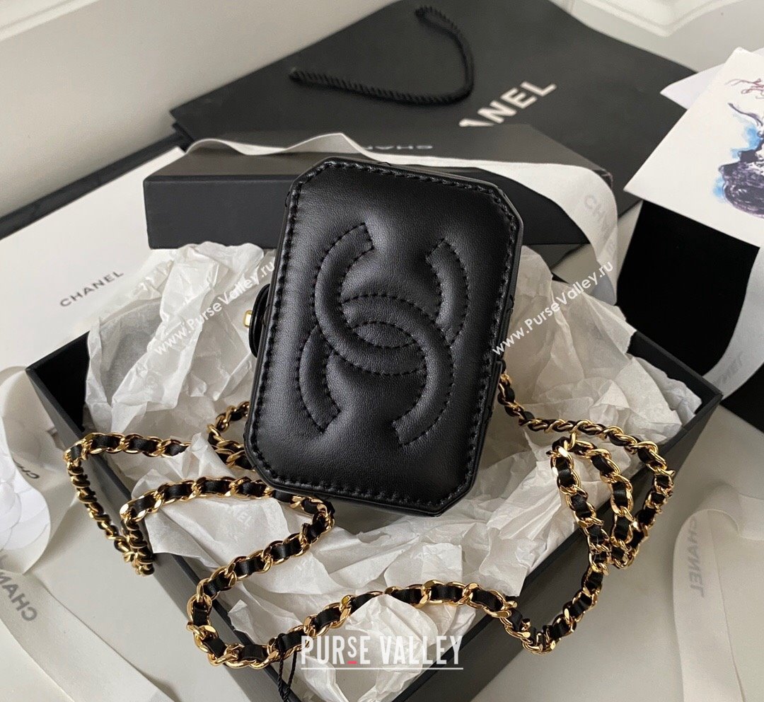 Chanel Lambskin Clutch with Chain AP3459 Black 2023 (yezi-231020017)