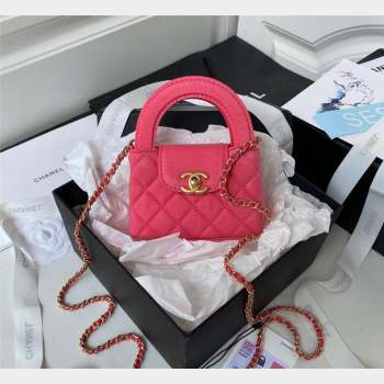 Chanel Knit Fabric Clutch with Chain AP3435 Dark Pink 2023 (yezi-231020019)